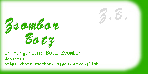 zsombor botz business card